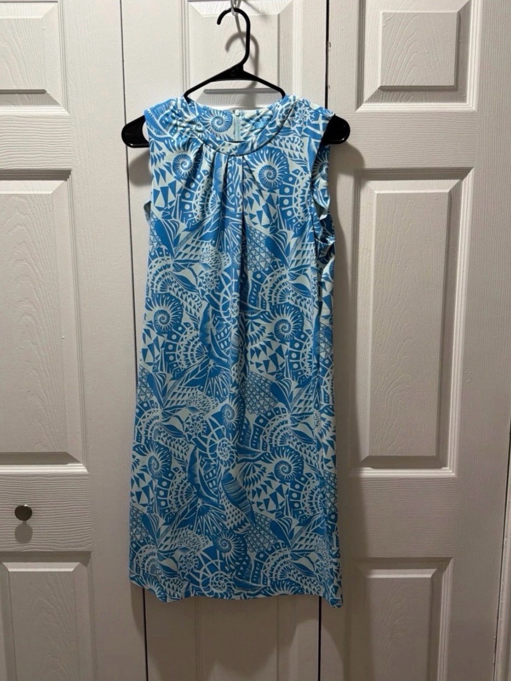J. McLaughlin Size L Catalina Cloth Shell Tropical Sleeveless Sheath Dress
